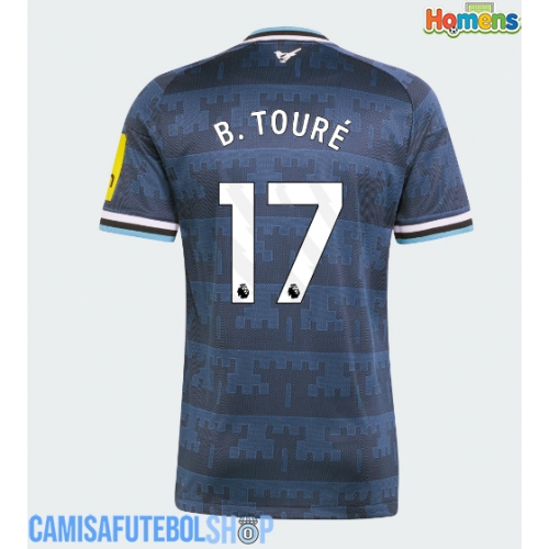 Camisa de time de futebol Newcastle United Bazoumana Toure #17 Replicas 2º Equipamento 2026-27 Manga Curta